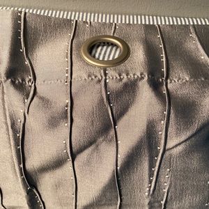 Beautiful Satiny Sheen Silver Grey Curtain panels (2)